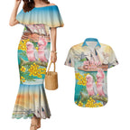 Personalised Pink Galah Australia Day Couples Matching Mermaid Dress and Hawaiian Shirt Aussie Sydney Opera House Watercolor Stylized - Aussie Hoodie
