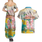Personalised Pink Galah Australia Day Couples Matching Summer Maxi Dress and Hawaiian Shirt Aussie Sydney Opera House Watercolor Stylized - Aussie Hoodie