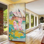 Personalised Pink Galah Australia Day Door Cover Aussie Sydney Opera House Watercolor Stylized - Aussie Hoodie