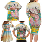 Personalised Pink Galah Australia Day Family Matching Long Sleeve Bodycon Dress and Hawaiian Shirt Aussie Sydney Opera House Watercolor Stylized - Aussie Hoodie