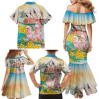 Personalised Pink Galah Australia Day Family Matching Mermaid Dress and Hawaiian Shirt Aussie Sydney Opera House Watercolor Stylized - Aussie Hoodie