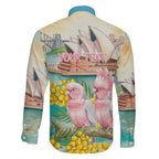 Personalised Pink Galah Australia Day Family Matching Mermaid Dress and Hawaiian Shirt Aussie Sydney Opera House Watercolor Stylized - Aussie Hoodie