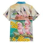 Personalised Pink Galah Australia Day Family Matching Off Shoulder Maxi Dress and Hawaiian Shirt Aussie Sydney Opera House Watercolor Stylized - Aussie Hoodie