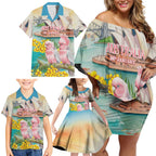 Personalised Pink Galah Australia Day Family Matching Off Shoulder Short Dress and Hawaiian Shirt Aussie Sydney Opera House Watercolor Stylized - Aussie Hoodie