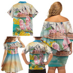Personalised Pink Galah Australia Day Family Matching Off Shoulder Short Dress and Hawaiian Shirt Aussie Sydney Opera House Watercolor Stylized - Aussie Hoodie