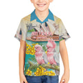 Personalised Pink Galah Australia Day Kid Hawaiian Shirt Aussie Sydney Opera House Watercolor Stylized - Aussie Hoodie