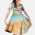 Personalised Pink Galah Australia Day Kid Short Sleeve Dress Aussie Sydney Opera House Watercolor Stylized - Aussie Hoodie