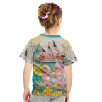 Personalised Pink Galah Australia Day Kid T Shirt Aussie Sydney Opera House Watercolor Stylized - Aussie Hoodie