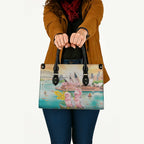 Pink Galah Australia Day Leather Bag Aussie Sydney Opera House Watercolor Stylized - Aussie Hoodie