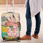 Pink Galah Australia Day Luggage Cover Aussie Sydney Opera House Watercolor Stylized - Aussie Hoodie