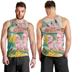 Personalised Pink Galah Australia Day Men Tank Top Aussie Sydney Opera House Watercolor Stylized - Aussie Hoodie