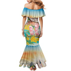 Personalised Pink Galah Australia Day Mermaid Dress Aussie Sydney Opera House Watercolor Stylized - Aussie Hoodie