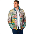 Personalised Pink Galah Australia Day Padded Jacket Aussie Sydney Opera House Watercolor Stylized - Aussie Hoodie