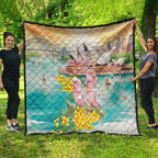 Pink Galah Australia Day Quilt Aussie Sydney Opera House Watercolor Stylized - Aussie Hoodie