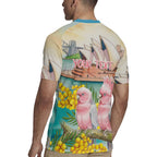 Personalised Pink Galah Australia Day Rugby Jersey Aussie Sydney Opera House Watercolor Stylized - Aussie Hoodie