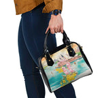 Pink Galah Australia Day Shoulder Handbag Aussie Sydney Opera House Watercolor Stylized - Aussie Hoodie