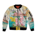 Personalised Pink Galah Australia Day Sleeve Zip Bomber Jacket Aussie Sydney Opera House Watercolor Stylized - Aussie Hoodie