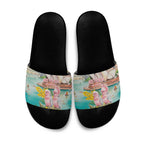 Pink Galah Australia Day Slide Sandals Aussie Sydney Opera House Watercolor Stylized - Aussie Hoodie