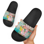 Pink Galah Australia Day Slide Sandals Aussie Sydney Opera House Watercolor Stylized - Aussie Hoodie
