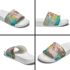 Pink Galah Australia Day Slide Sandals Aussie Sydney Opera House Watercolor Stylized - Aussie Hoodie