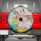 Pink Galah Australia Day Spare Tire Cover Aussie Sydney Opera House Watercolor Stylized - Aussie Hoodie