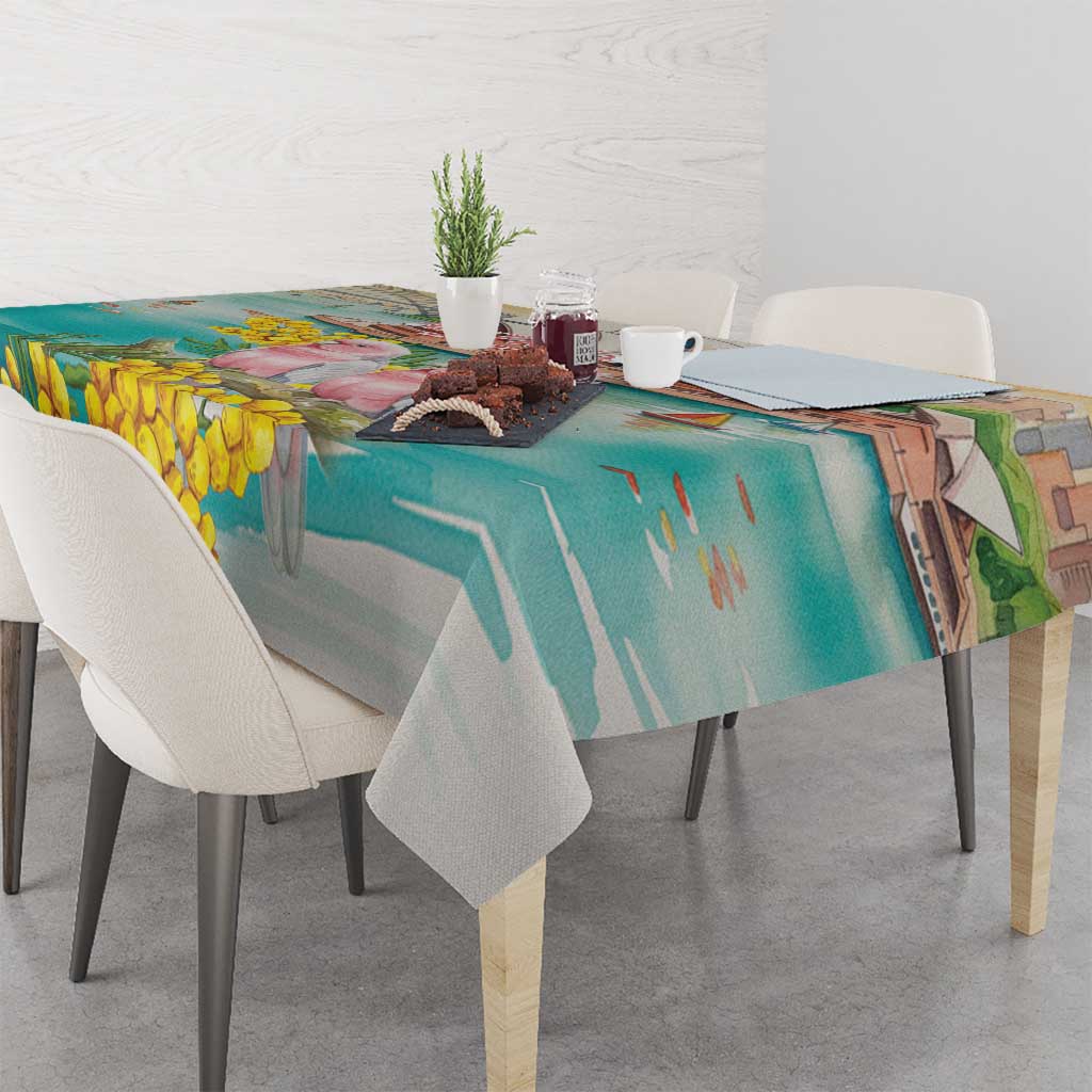 Pink Galah Australia Day Tablecloth Aussie Sydney Opera House Watercolor Stylized - Aussie Hoodie