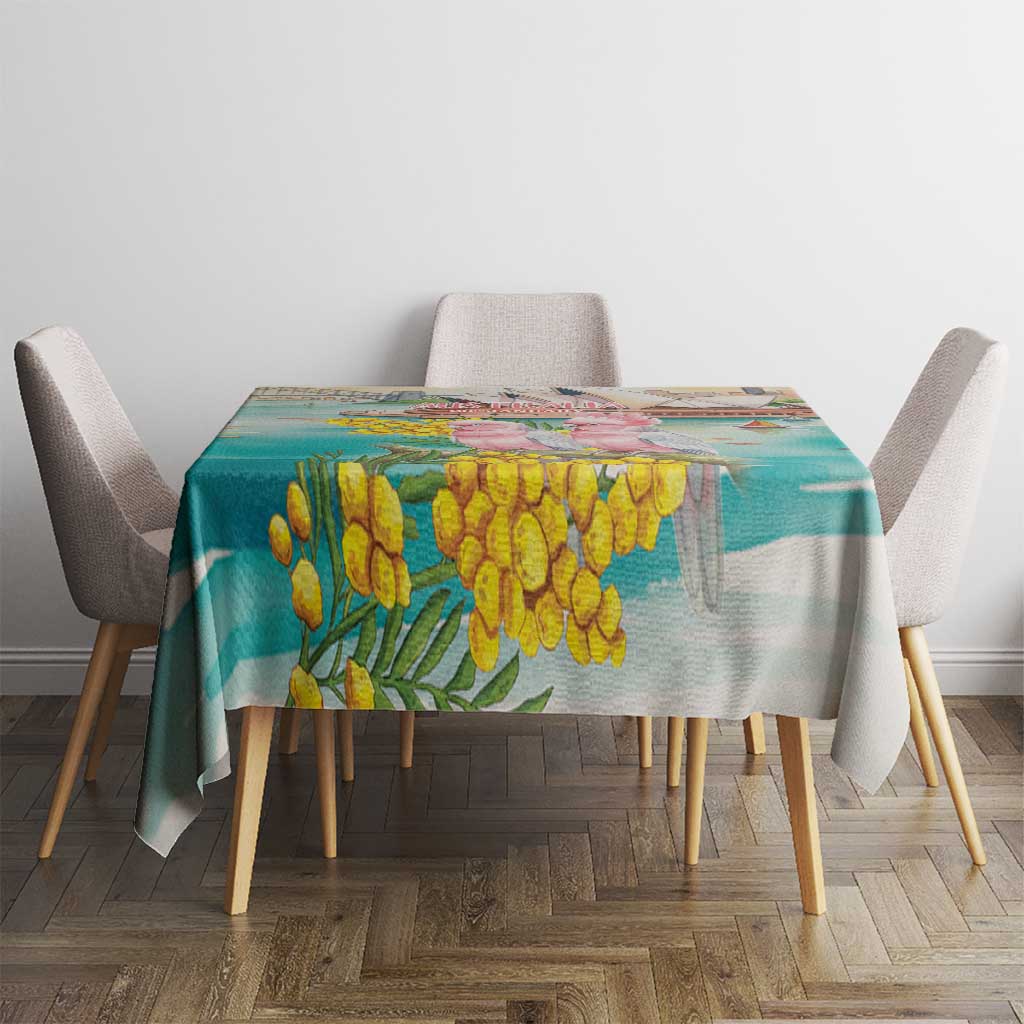 Pink Galah Australia Day Tablecloth Aussie Sydney Opera House Watercolor Stylized - Aussie Hoodie
