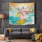 Pink Galah Australia Day Tapestry Aussie Sydney Opera House Watercolor Stylized - Aussie Hoodie