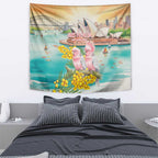 Pink Galah Australia Day Tapestry Aussie Sydney Opera House Watercolor Stylized - Aussie Hoodie