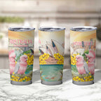 Personalised Pink Galah Australia Day Tumbler Cup Aussie Sydney Opera House Watercolor Stylized - Aussie Hoodie