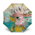 Pink Galah Australia Day Umbrella Aussie Sydney Opera House Watercolor Stylized - Aussie Hoodie