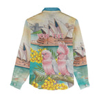 Personalised Pink Galah Australia Day Women Casual Shirt Aussie Sydney Opera House Watercolor Stylized - Aussie Hoodie