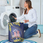 Pink Galah Australia Day Laundry Basket 26th January Golden Wattle Flag Color - Aussie Hoodie