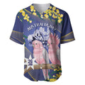 Personalised Pink Galah Australia Day Baseball Jersey 26th January Golden Wattle Flag Color - Aussie Hoodie