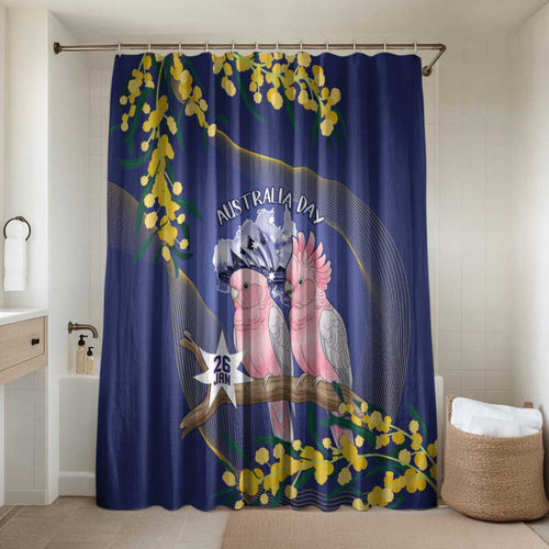 Pink Galah Australia Day Bathroom Set 26th January Golden Wattle Flag Color - Aussie Hoodie