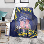 Pink Galah Australia Day Blanket 26th January Golden Wattle Flag Color - Aussie Hoodie