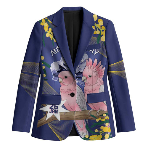 Personalised Pink Galah Australia Day Blazer 26th January Golden Wattle Flag Color - Aussie Hoodie