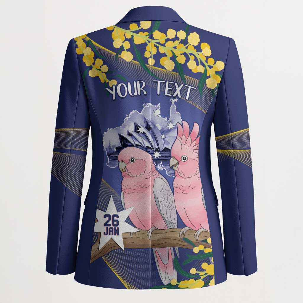 Personalised Pink Galah Australia Day Blazer 26th January Golden Wattle Flag Color - Aussie Hoodie