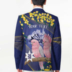 Personalised Pink Galah Australia Day Blazer 26th January Golden Wattle Flag Color - Aussie Hoodie