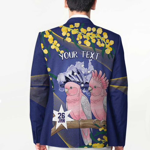 Personalised Pink Galah Australia Day Blazer 26th January Golden Wattle Flag Color - Aussie Hoodie