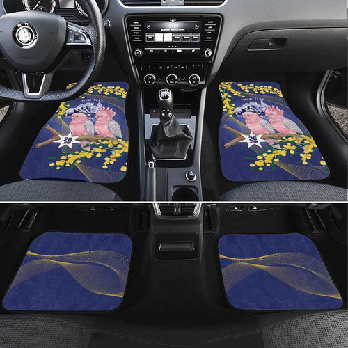 Personalised Pink Galah Australia Day Car Mats 26th January Golden Wattle Flag Color - Aussie Hoodie