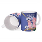Personalised Pink Galah Australia Day Ceramic Mug 26th January Golden Wattle Flag Color - Aussie Hoodie
