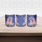 Personalised Pink Galah Australia Day Ceramic Mug 26th January Golden Wattle Flag Color - Aussie Hoodie