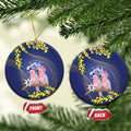 Pink Galah Australia Day Ceramic Ornament 26th January Golden Wattle Flag Color - Aussie Hoodie