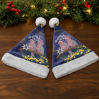 Pink Galah Australia Day Christmas Santa Hat 26th January Golden Wattle Flag Color - Aussie Hoodie