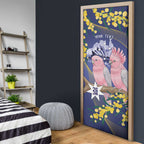 Personalised Pink Galah Australia Day Door Cover 26th January Golden Wattle Flag Color - Aussie Hoodie