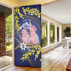 Personalised Pink Galah Australia Day Door Cover 26th January Golden Wattle Flag Color - Aussie Hoodie
