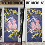 Personalised Pink Galah Australia Day Door Cover 26th January Golden Wattle Flag Color - Aussie Hoodie