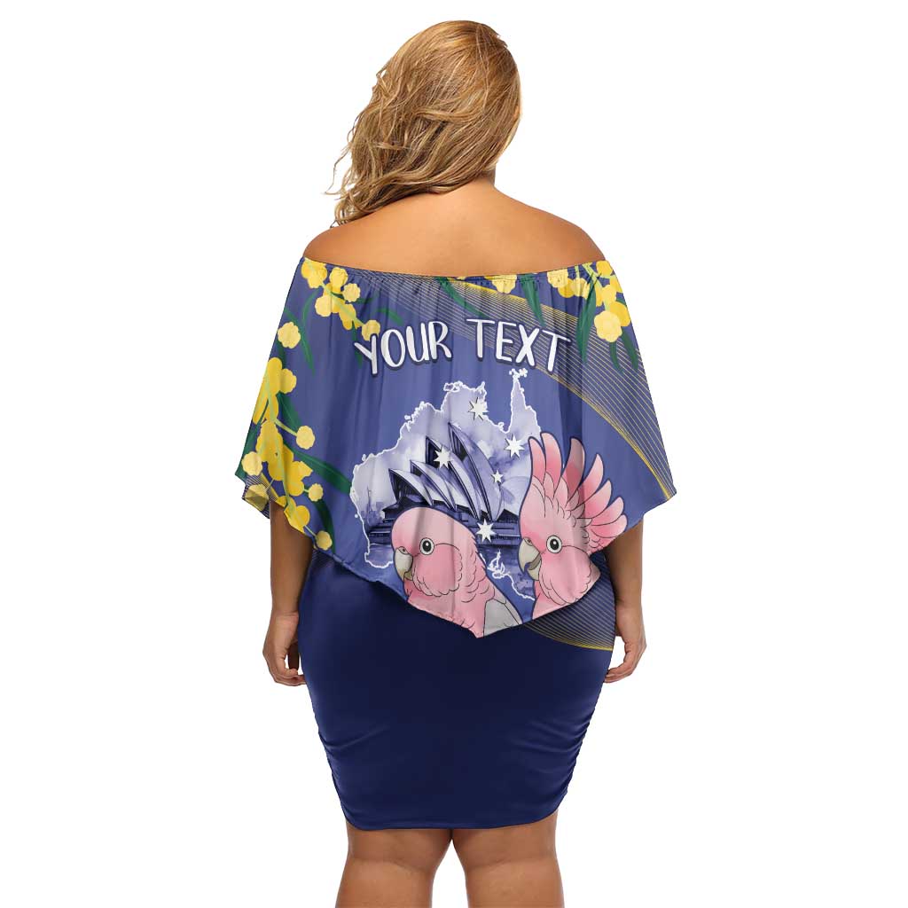 Personalised Pink Galah Australia Day Family Matching Off Shoulder Short Dress and Hawaiian Shirt 26th January Golden Wattle Flag Color - Aussie Hoodie