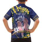 Personalised Pink Galah Australia Day Family Matching Puletasi and Hawaiian Shirt 26th January Golden Wattle Flag Color - Aussie Hoodie